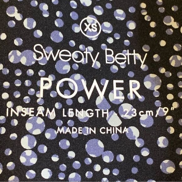 Sweaty Betty Power Bike Shorts 9” Inseam Black/Purple Size  XS - Picture 8 of 10